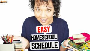 Setup an Easy Homeschool Schedule. First week of home education schedule-min