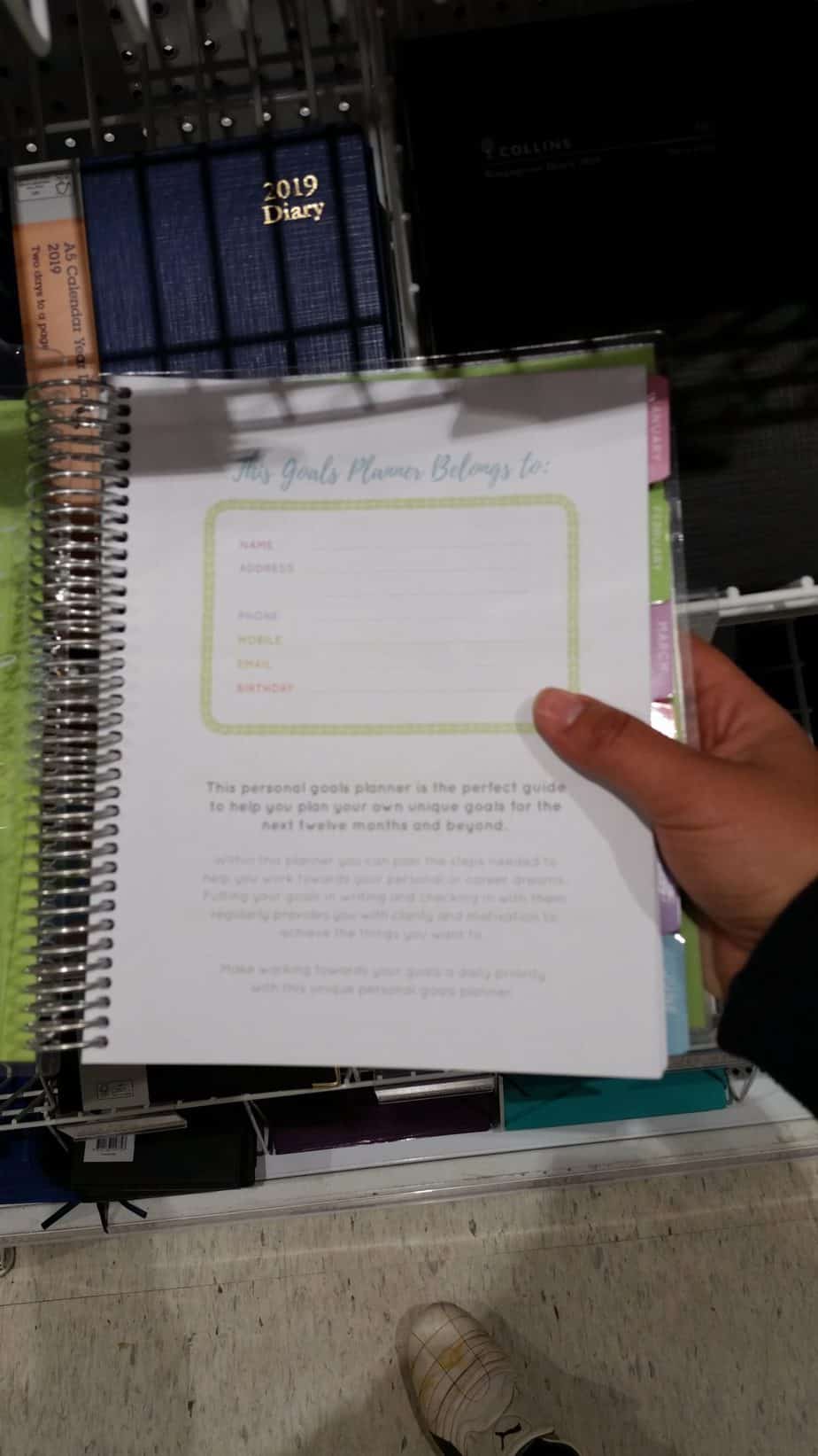 Paper-based journal planner for curriculum planning. 
