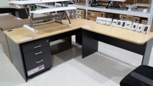 A larger desk option for high school aged homeschoolers.
