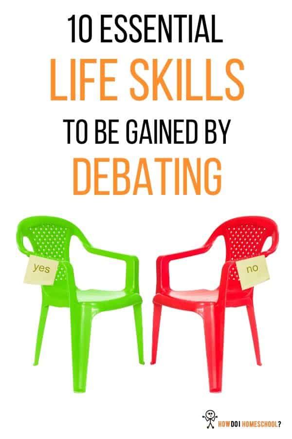 10 Essential Life Skills to Be Gained by Debating. #benefitsofdebating #importanceofdebateineducation #howdoihomeschool