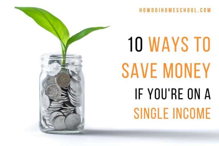 Discover 10 practical ways to save money if you're on a single income, perahaps because you're a stay-at-home mother. Learn how to be frugal, so you can still enjoy life's little pleasures without breaking the bank account! #savemoney #frugal #singleincome #stayathomemother