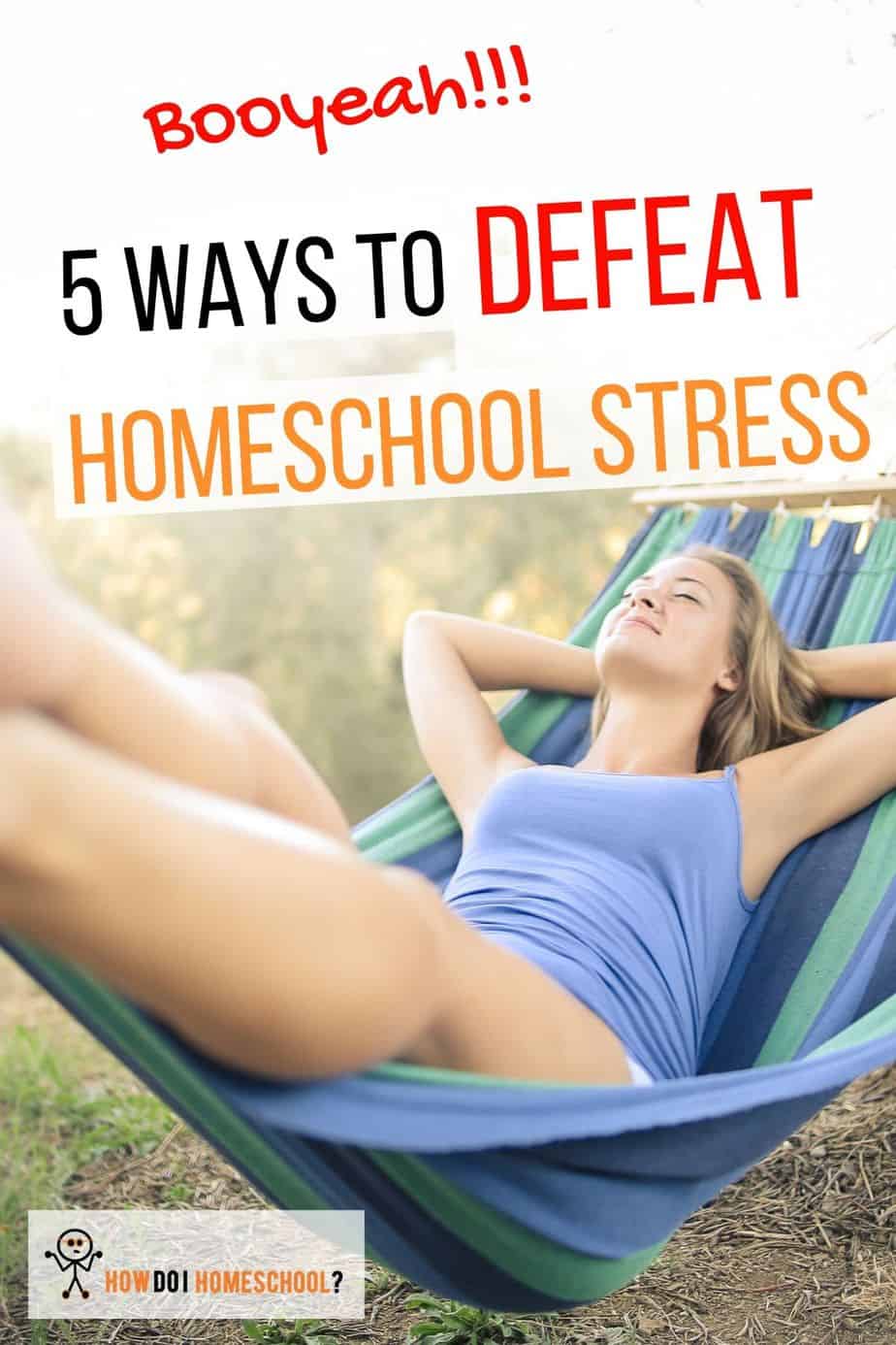 5 Ways to Defeat Homeschool Stress in Parents. We look at different things that cause stress in the home as well as what you can do to avoid it! #homeeducation #homeschooltips