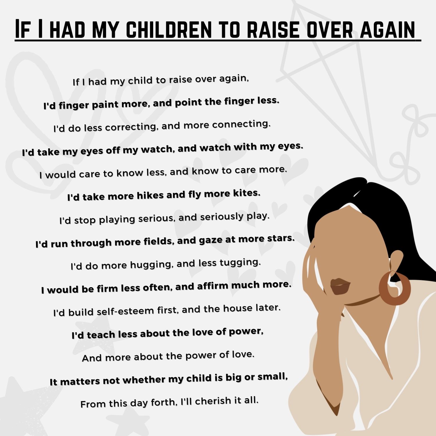 If I had my children to raise over again - by Diane Lomans