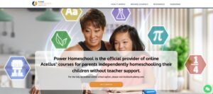 Screenshot of Power Homeschool Webpage. One of the best online homeschool curriculum packages