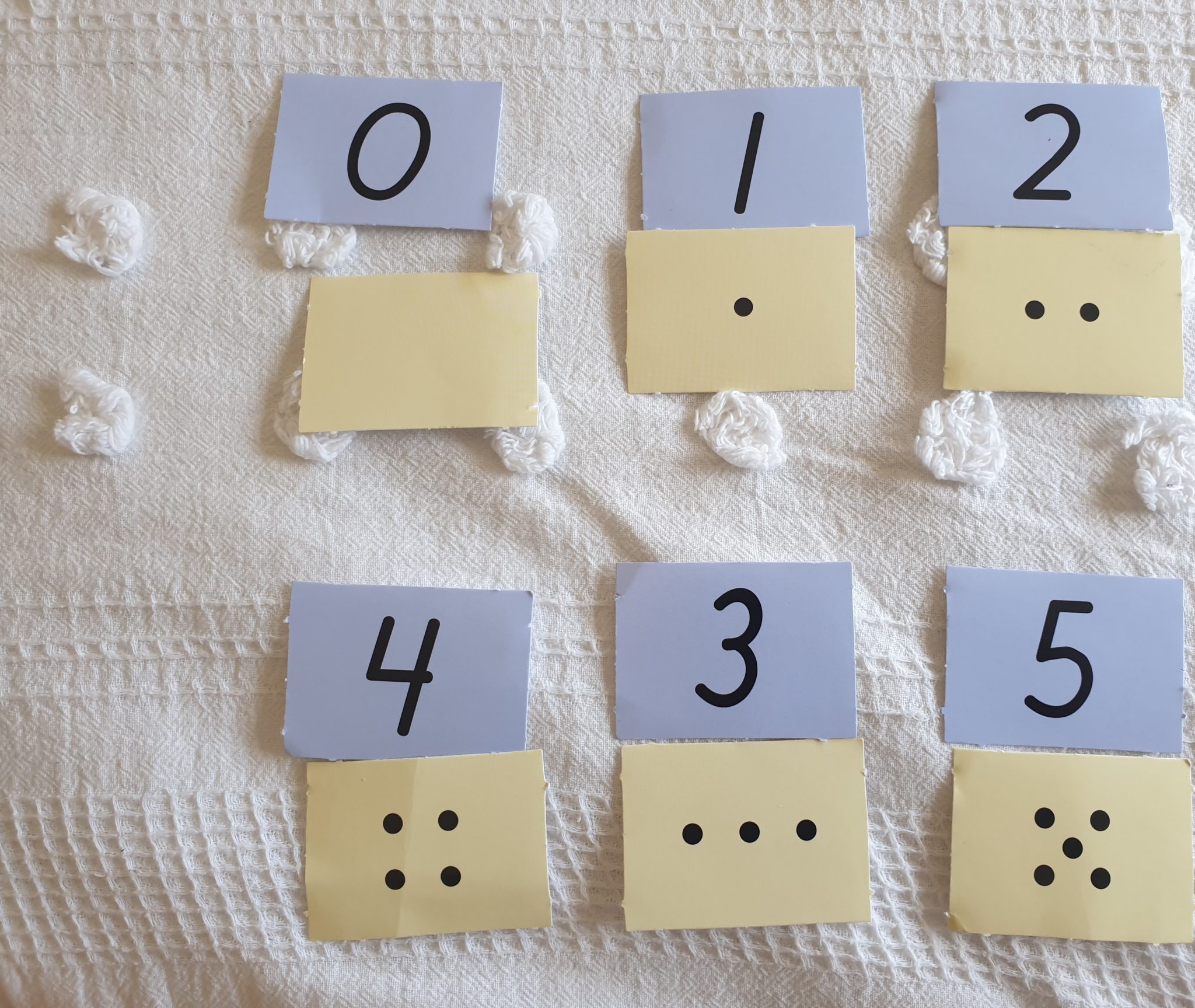 BJU Press Online Math Student Manipulatives Packet dot cards and number cards.
