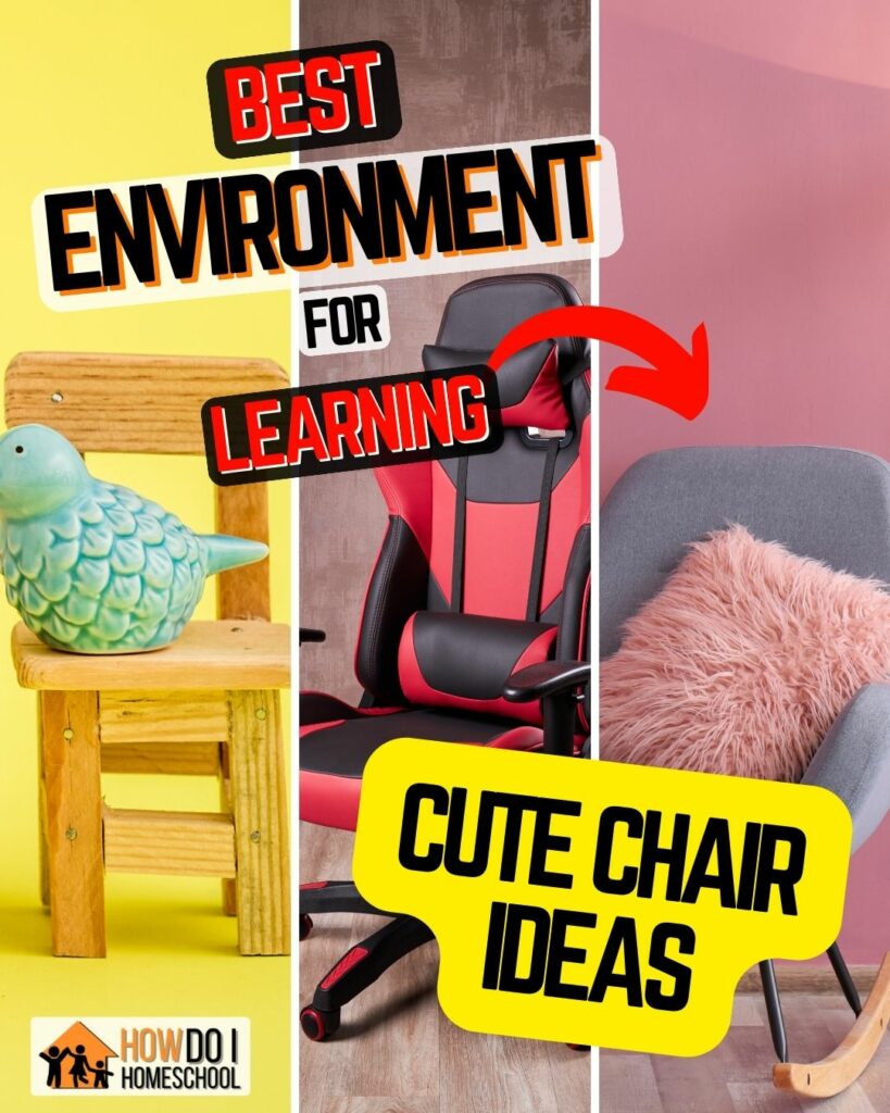 Get a comfy chair for older kids, a desk chair for computer work, and miniature chairs for little kids.