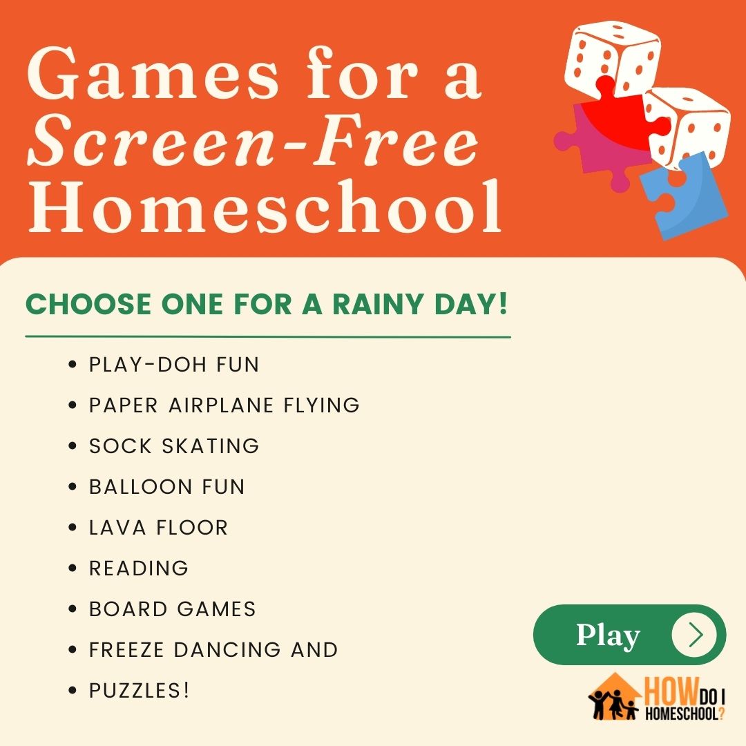 What do you do when you don't have internet access and outdoor time isn't possible? How about looking at these technology-free games!
