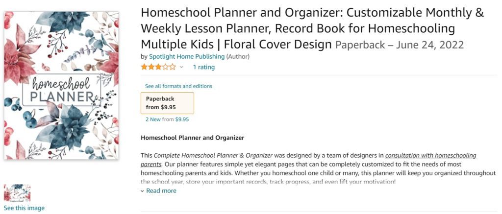 Homeschool Planner and Organizer. Customizable Monthly and Weekly Lesson Planner, Record Book for Homeschooling Multiple Children.