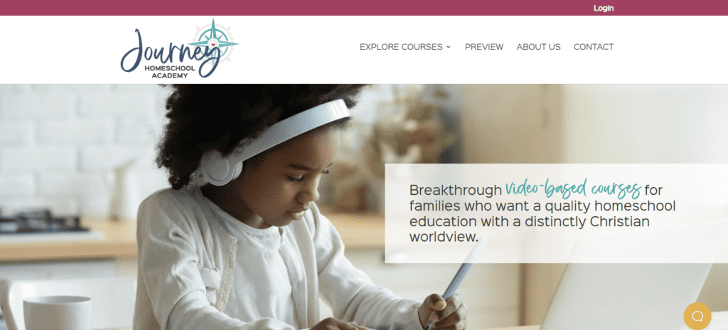 Journey homeschool academy webpage.
