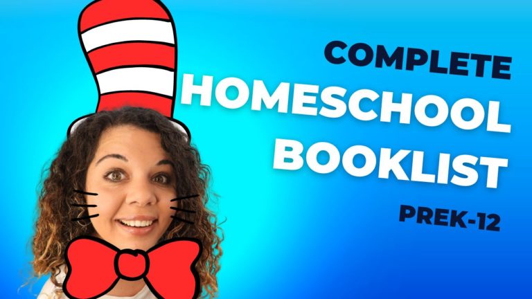 Find all the homeschool books you'll need in this complete homeschool booklist for K-12 (including Preschool).