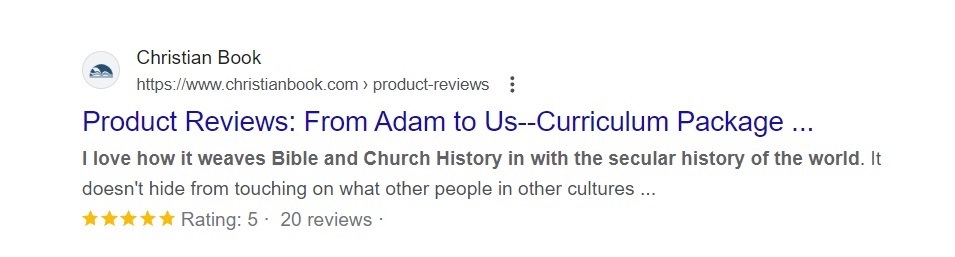 Christian Books From Adam to Us Review