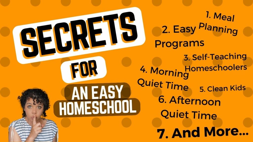 These are my secrets for an easy homeschool.