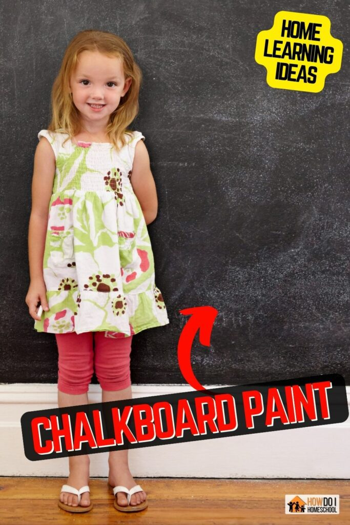 Kids love drawing on the walls. So why not facilitate it with some chalkboard paint. This is a great idea for a fun learning environment at home or in a school!