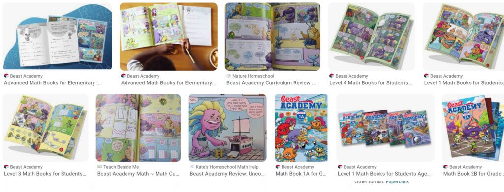 Beast Academy books are more visually appealing for many children.