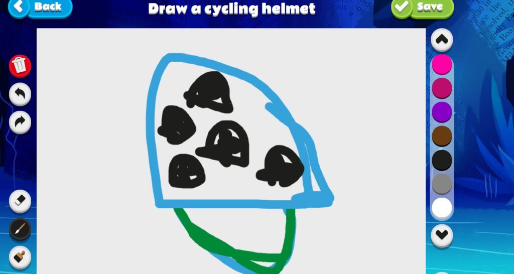 Drawing a Cycling Helmet