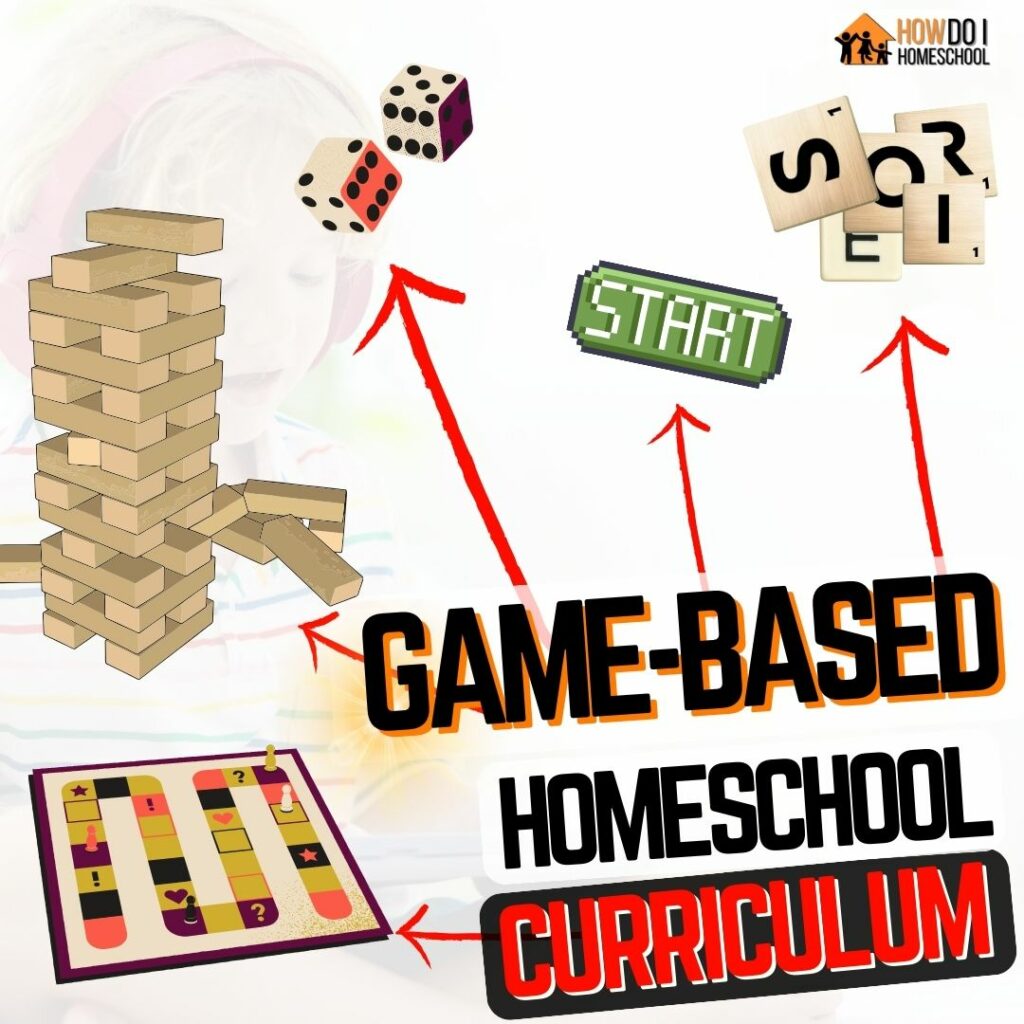 These 10 game based homeschool curriculum options show you online video game curriculum and offline paper-based games with physical manipulatives. (Instagram Post)